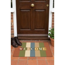 Valerine Life Retro Welcome Dijital Baskılı Ev Ofis Işyeri Kapı Önü Dış Paspası 45X70CM