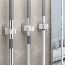 PremiumPort 4'lü Pratik Fırça ve Süpürge Askısı Seti, Renkli, Mutfak ve Banyo Için