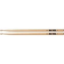 Vic Firth N2B Nova 2b Bateri Bageti (1 Çift )| Ahşap Uçlu (Wood Tip), Hickory (Ceviz) Ağacı, Ağır ve Güçlü Çalım (Rock/metal)