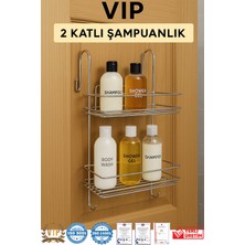 PremiumPort Çift Katlı Askılı Duş Rafı Sabunluk ve Şampuanlık Seti