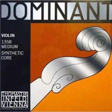 Thomastik Infeld Thomastik 135B Dominant Medium Set Keman Teli | Sentetik Çekirdek, Çok Yönlü Ton Karakteri, Dünyanın En Popüler Keman Teli Seti