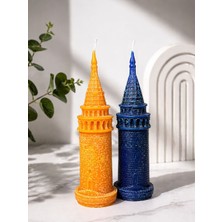 Drn Galata Kulesi Mum 17 cm Dekoratif El Yapımı Hediyelik Mum