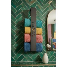 PremiumPort Siyah Metal Banyo Havluluk, Güçlü Yapışkanlı ve Paslanmaz Tasarım