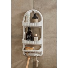 Teknotrust 3 Raflı Çok Fonksiyonlu Şampuanlık Düzenleyici, Şık ve Pratik Kullanım