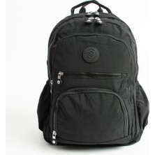 ÖZER-3013 Sanmorris Suya Dayanıklı Krinkıl Kumaş Çok Gözlü Unisex Sırt Çantası