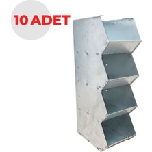 Zargana 10 Adet 4 Gözlü Modüler Galvanizli Metal Avadanlık Seti - Ekonomik Paket