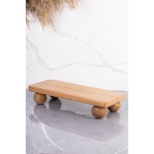PremiumPort Ahşap Top Ayaklı Mutfak ve Banyo Düzenleyici, Yükseltici Stand