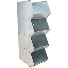 Zargana 4 Gözlü Modüler Galvanizli Metal Avadanlık - Kaynaksız Endüstriyel Tasarım