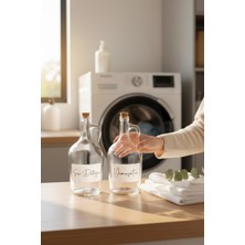 PremiumPort 1500ML Şeffaf Sıvı Deterjan ve Yumuşatıcı Şişesi