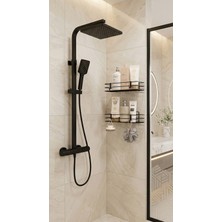 PremiumPort Pratik ve Şık 2'li Banyo Rafı Seti, Düzen ve Kullanım Kolaylığı Sağlar