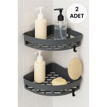 PremiumPort Yapışkanlı Üçgen Köşelik Banyo ve Mutfak Rafı Organizeri