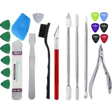 MHM Evrensel Telefon Onarım Aletleri Seti Sökme Pry Açılış Aracı Metal Sökme Kazıyıcı Kiti Telefon Spatula El Alet Takımı06
