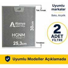 Hgnm E-Trading 2 Adet Arçelik P 27 Yı 9189387004 Uyumlu Davlumbaz Aspiratör Filtresi P-27 I, P-27 B, P-27 S, P-27 Sr, P-27 Br, P-32 Piramit, P-70 Asansörlü, P-32 B, P-85, P-30, P-67, P-81, P 25 Pmı, P 31 Imb