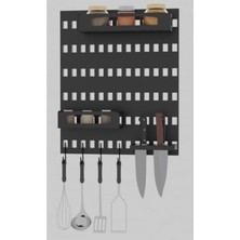 PremiumPort Metal Mutfak Duvar Panosu, Organizer ve Düzenleyici, Şık Tasarım