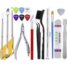 MHM Evrensel Telefon Onarım Aletleri Seti Sökme Pry Açılış Aracı Metal Sökme Kazıyıcı Kiti Telefon Spatula El Alet Takımı14