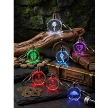 Wolawood Kristal LED Işıklı 1 Adet Pilli Anahtarlık Karışık Model Random Renkli Rgb Işık Efektli Şık Tasarım Hediyelik 1'li