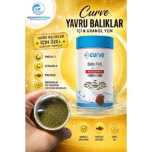 Curve Yavru Balıklar Için Granül Yem - 100 ml - Özel Karışım Formüllü - Omega 3 - Vitamin C - Protein Içerikli Balık Yemi