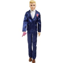Barbie Ken Damat Bebek (30 Cm), Takım Elbisesi Ile, 3-7 Yaş Arası Için GTF36