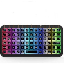 Urfakent Mini Klavye Smarttv Işıklı Bluetooth Kablosuz Televizyon Ps3 Dizüstü Tabletler ve Telefonlar Için