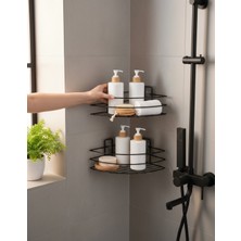 PremiumPort Iki Parça Banyo Köşeliği, Vakumlu Yapışkanlı, Pratik ve Şık Tasarım