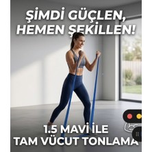 Batumed 1.5 Metre Pilates Direnç Bandı - Mavi (Orta Seviye)