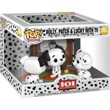 Funko Pop! Moments: Disney - 101 Dalmaçyalı - Rolly, Patch & Lucky With Tv - Koleksiyon Vinil Figür