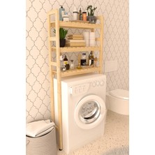 PremiumPort Şık ve Fonksiyonel Banyo Çamaşır Makinesi Dolabı 160X68X21 cm