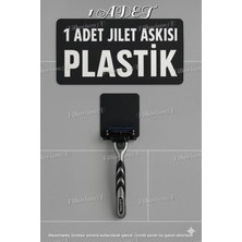 PremiumPort Pratik Duvar Jilet ve Tıraş Makinesi Tutucu, Banyo Düzenleyici, Kanca