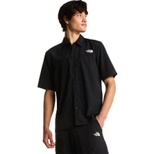 The North Face M Packable Short Sleeve Shirt Erkek Outdoor Kısa Kollu Gömlek NF0A8FTQJK31 Siyah