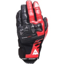 Dainese Reacto Carbon Black Red Lava Short Deri Eldiven