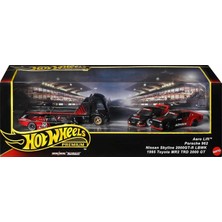 Hot Wheels Premium Toplayıcı Teşhir Setleri, 3 Otomobil ve 1 Taşıyıcı