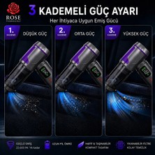 Rose Teknoloji 22000 Pa 3 Kamedeli Vakumlu ve Üflemeli Taşıma Çantalı LCD Digital Gösterge LED Işıklı ve Çok Amaçlı Araç Içi Süpürge