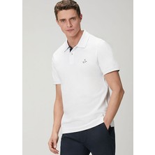  club comfort fit yaka altı baskılı polo t-shirt
