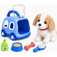 Giffy Sesli ve Hareketli Oyuncak Köpek Taşıma Seti – Aksesuarlı Sevimli Köpek Oyuncağı (Taşıma Çantalı)