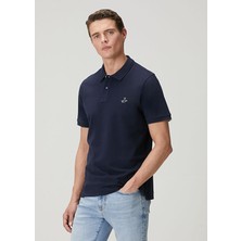  club comfort fit yaka altı baskılı polo t-shirt