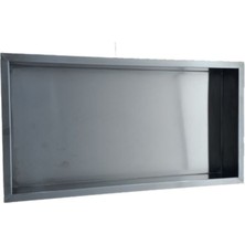 PremiumPort Paslanmaz Çelik Duş Nişi, Banyo Düzenleyici, 60X30X8 Cm, Şık ve Dayanıklı