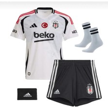 Yenteks Beşiktaş. Kırmızı Şerit  Çocuk Forması Takımı 4 Parça Forma Şort Çorap Bileklik Hediye