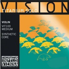 Thomastik Infeld Thomastik VIT100 Vision Titanium Solo Set Keman Teli | Profesyonel Solistler Için Kristal Berraklığında Ses ve Maksimum Güç