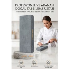 Butik Profesyonel Doğal Bileme Taşı | Islak Yağlı ve Kuru Kullanım | Şef Bıçak Bileyici 723078