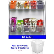 PremiumPort 10 Adet Banyo Organizeri Dolap Içi Temizlik ve Düzenleme Seti