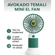 Kılıf House Telefon Standlı Meyveli 8000 Rpm Şarjlı Masaüstü ve El Fanı Mini Vantilatör