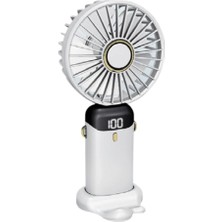 Kılıf House LCD Göstergeli Mini El Fanı 12000 Rpm Şarjlı Taşınabilir USB Vantilatör Cep Fanı