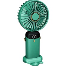Kılıf House LCD Göstergeli Mini El Fanı 12000 Rpm Şarjlı Taşınabilir USB Vantilatör Cep Fanı