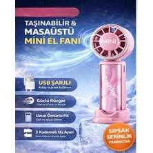 Kılıf House Telefon Standlı 300 Mah Şarjlı Taşınabilir El Fanı Mini Vantilatör