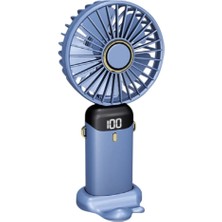 Kılıf House LCD Göstergeli Mini El Fanı 12000 Rpm Şarjlı Taşınabilir USB Vantilatör Cep Fanı