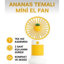 Kılıf House Telefon Standlı Meyveli 8000 Rpm Şarjlı Masaüstü ve El Fanı Mini Vantilatör