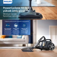Philips Marathon Ultimate Toz Torbasız Elektrikli Süpürge, Powercyclone 10, Triactive Ultra Başlık, Nanoclean, Allergy H13 Filtre, XB9125/07