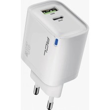 Kılıf House 20W Gan Hızlı Şarj Aleti Pd Qc 3.0 Çift Girişli USB + Type-C Adaptör ve Type-C Kablo Seti
