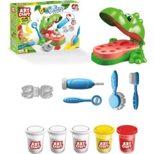 Toysnet Oyuncak Dino Dişçi Oyun Hamuru Set Kuaför Hamur Set 2in1 Lisanslı Anahtarlık Hediye