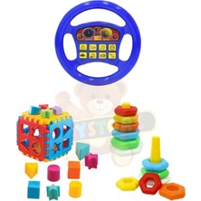 Toysnet Eğitici 3lü Oyuncak Seti Pilli Direksiyon - Bultak - Kuleli Halkalar
